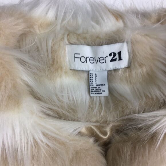 Forever 21 Ivory Long Faux Fur Vest - Picture 3 of 5
